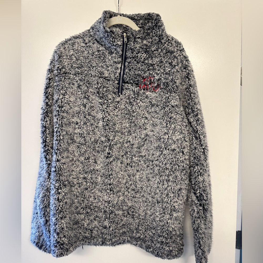 KU Gray and Navy Sherpa